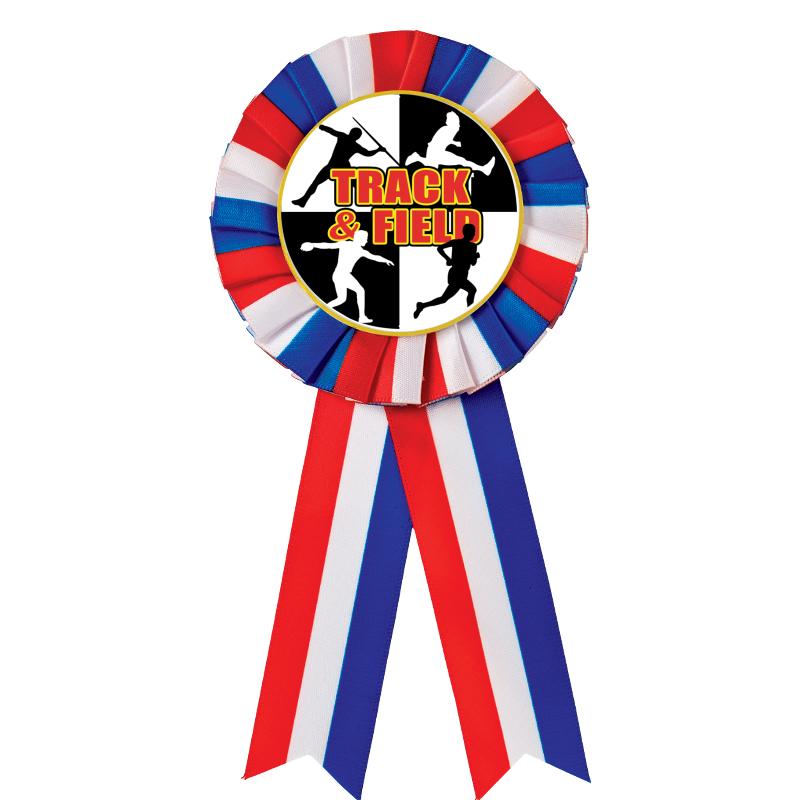 RED/WHITE/BLUE MYLAR ROSETTES