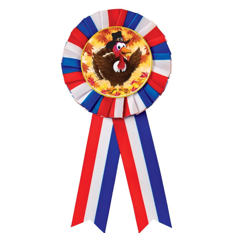 RED/WHITE/BLUE MYLAR ROSETTES