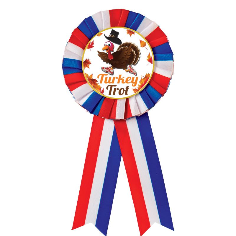 RED/WHITE/BLUE MYLAR ROSETTES