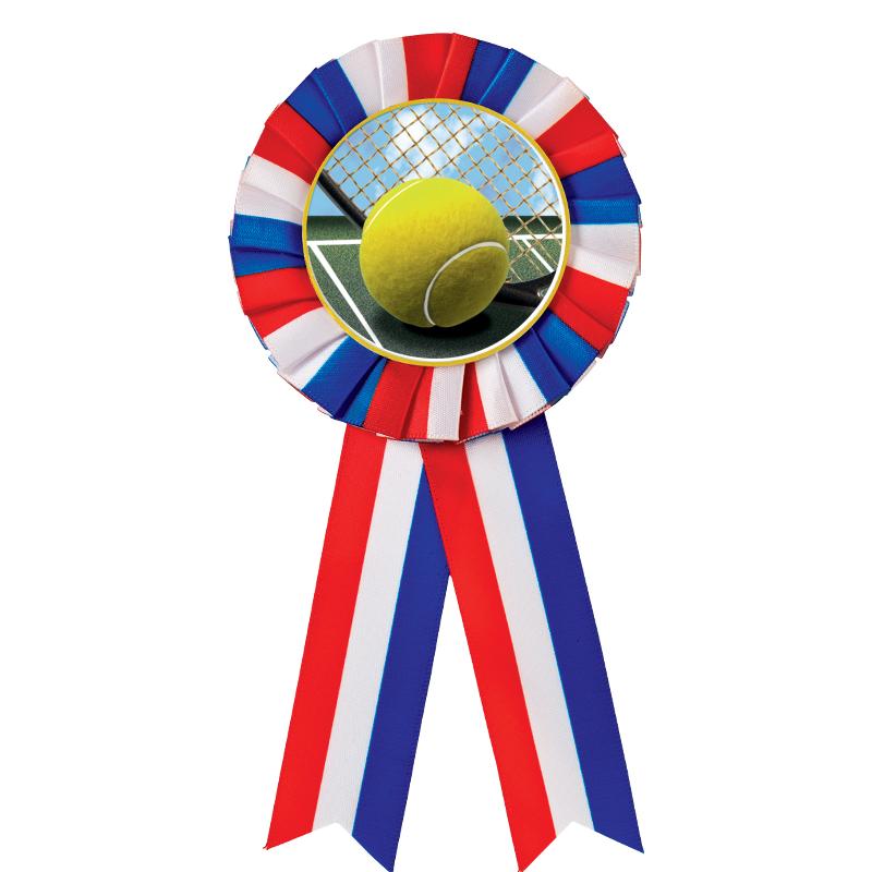 RED/WHITE/BLUE MYLAR ROSETTES