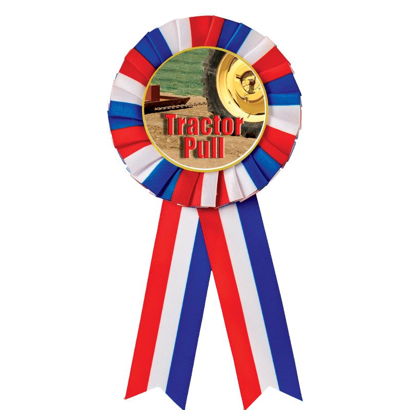 RED/WHITE/BLUE MYLAR ROSETTES