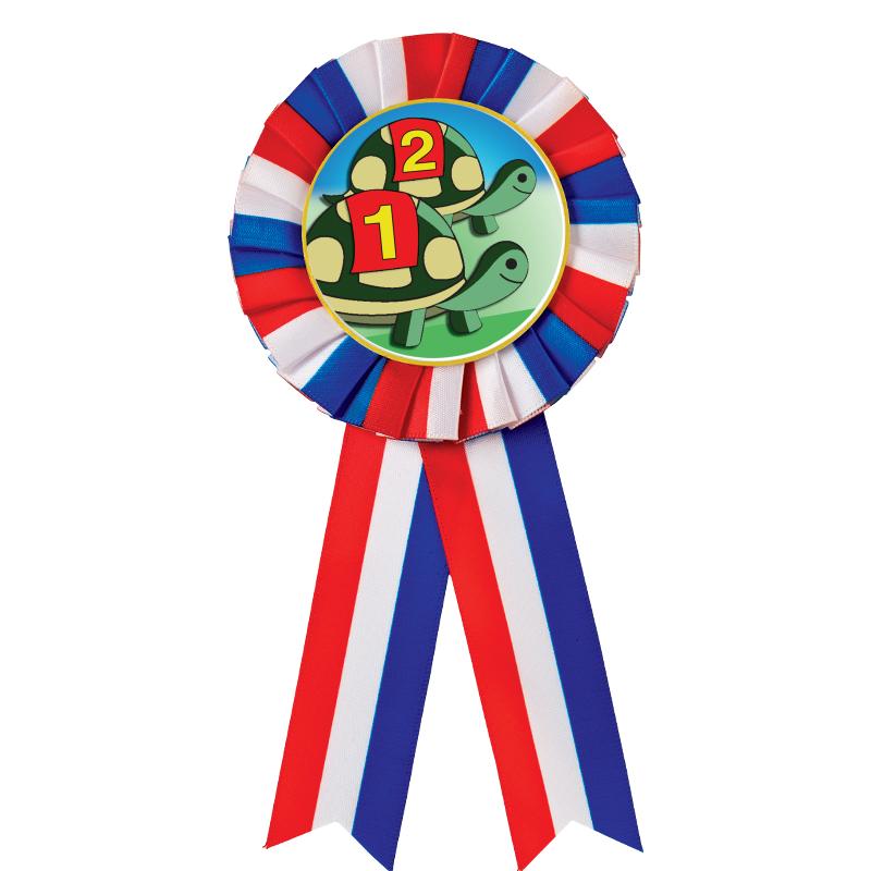 RED/WHITE/BLUE MYLAR ROSETTES