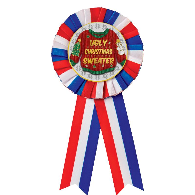 RED/WHITE/BLUE MYLAR ROSETTES