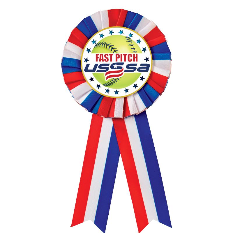 RED/WHITE/BLUE MYLAR ROSETTES