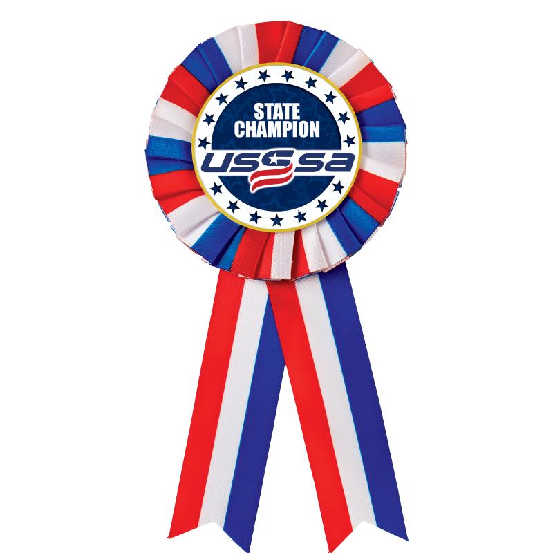 RED/WHITE/BLUE MYLAR ROSETTES