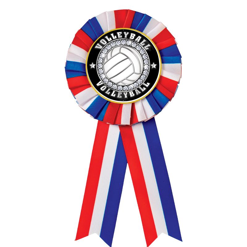 RED/WHITE/BLUE MYLAR ROSETTES