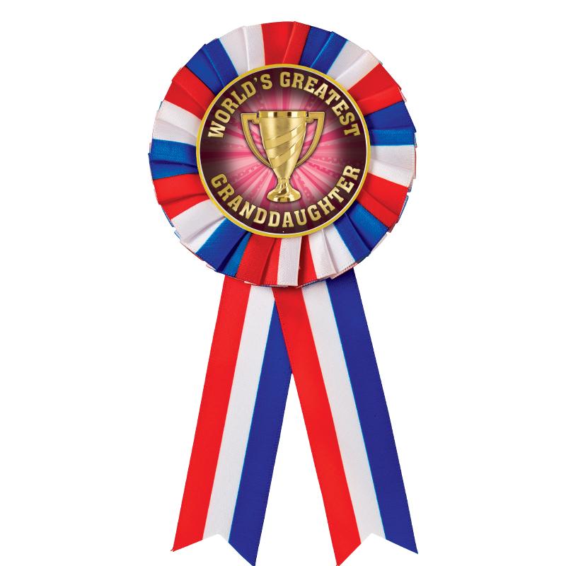 RED/WHITE/BLUE MYLAR ROSETTES
