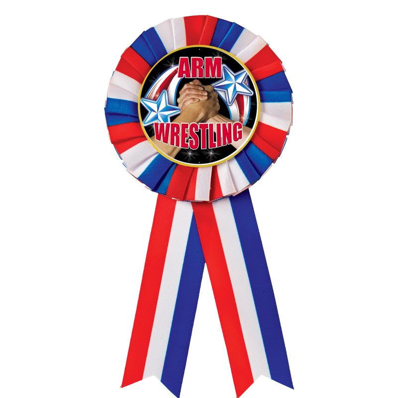 RED/WHITE/BLUE MYLAR ROSETTES