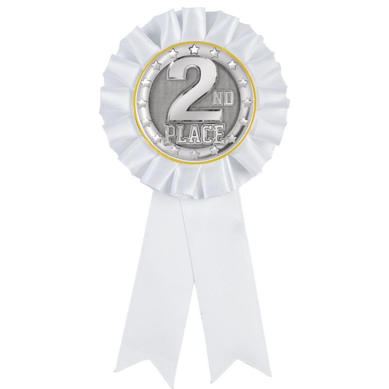 WHITE MYLAR ROSETTES