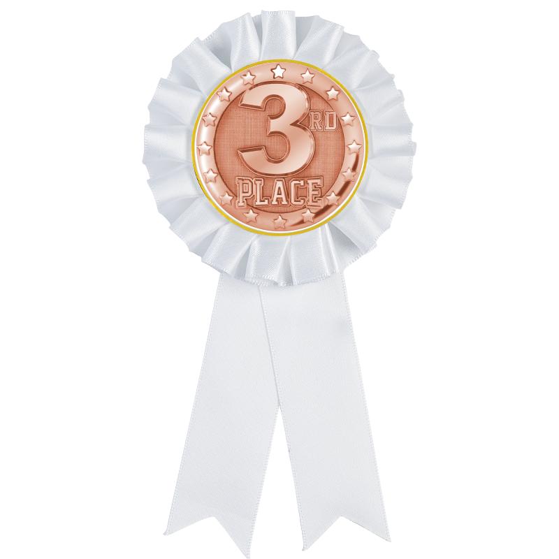 WHITE MYLAR ROSETTES