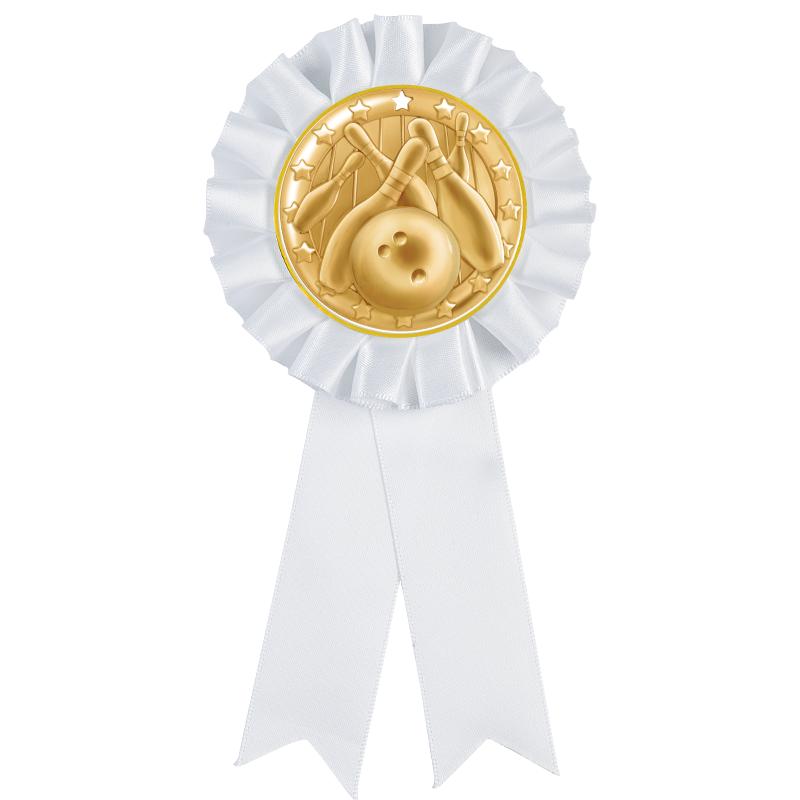 WHITE MYLAR ROSETTES