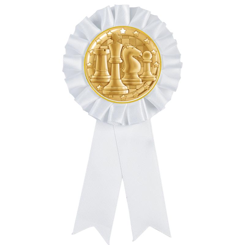 WHITE MYLAR ROSETTES