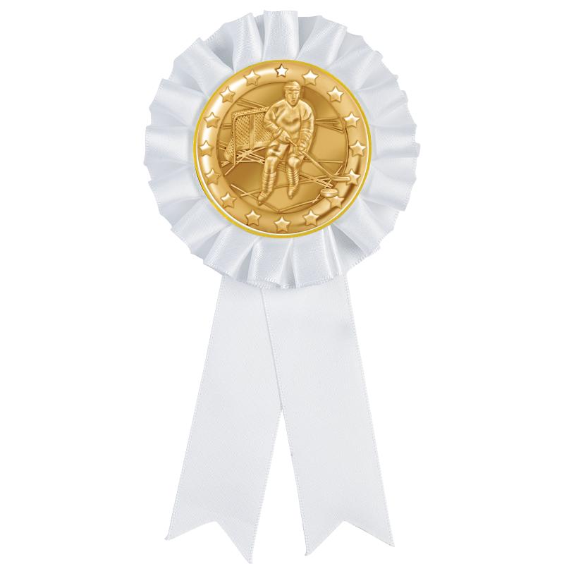 WHITE MYLAR ROSETTES