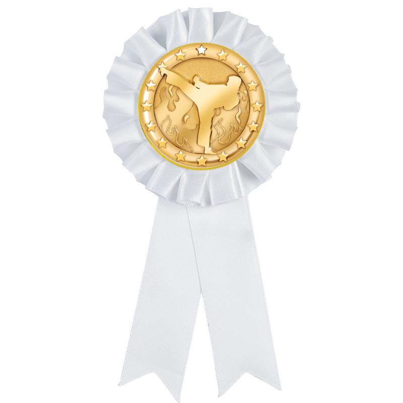 WHITE MYLAR ROSETTES