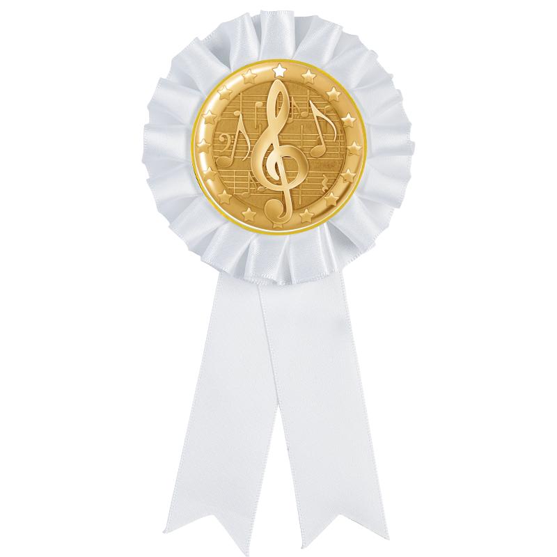 WHITE MYLAR ROSETTES