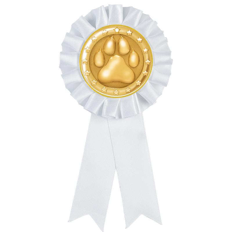 WHITE MYLAR ROSETTES