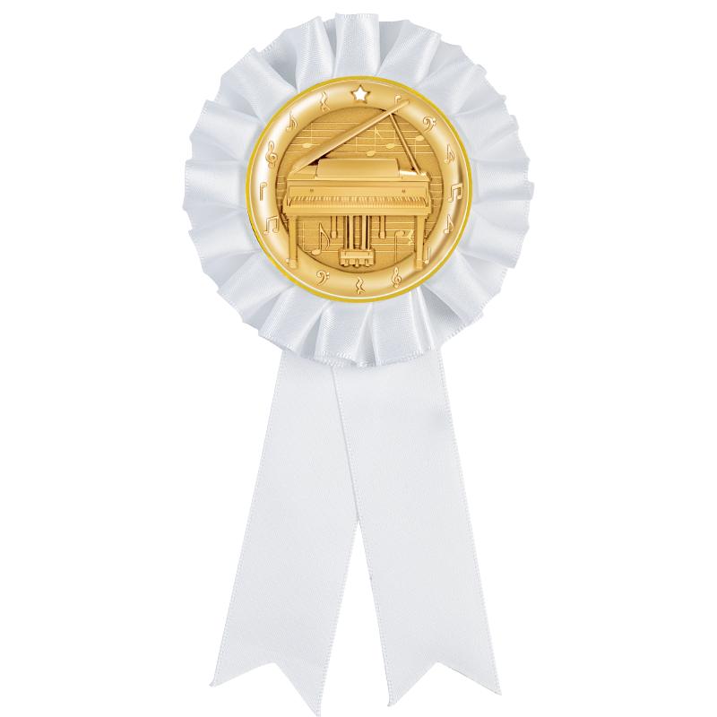 WHITE MYLAR ROSETTES