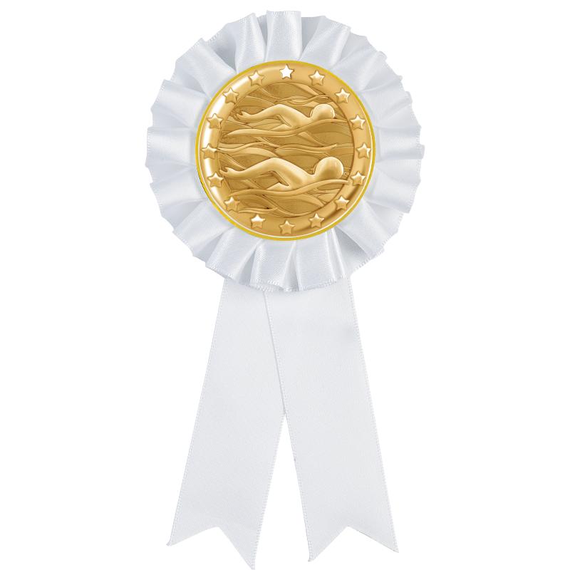 WHITE MYLAR ROSETTES