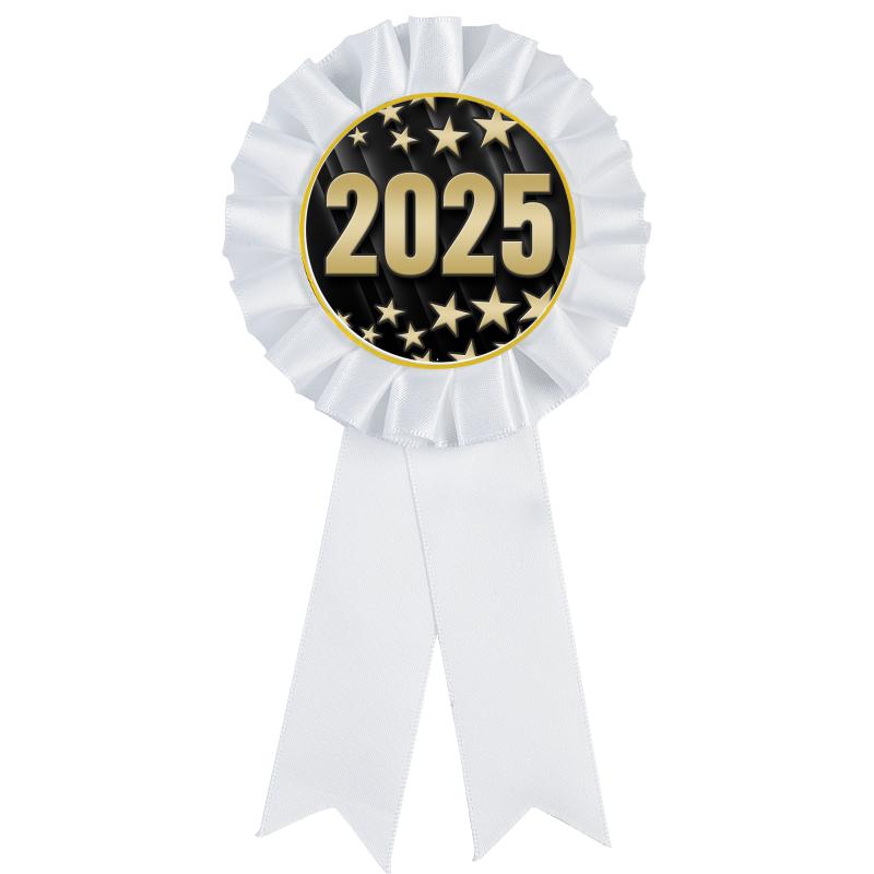 WHITE MYLAR ROSETTES