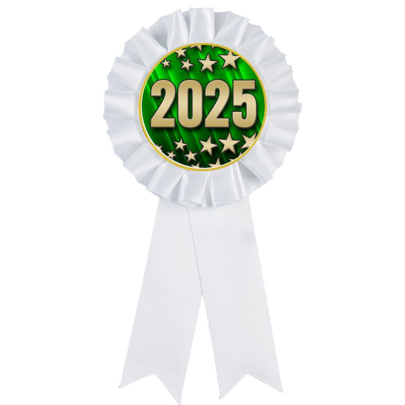WHITE MYLAR ROSETTES