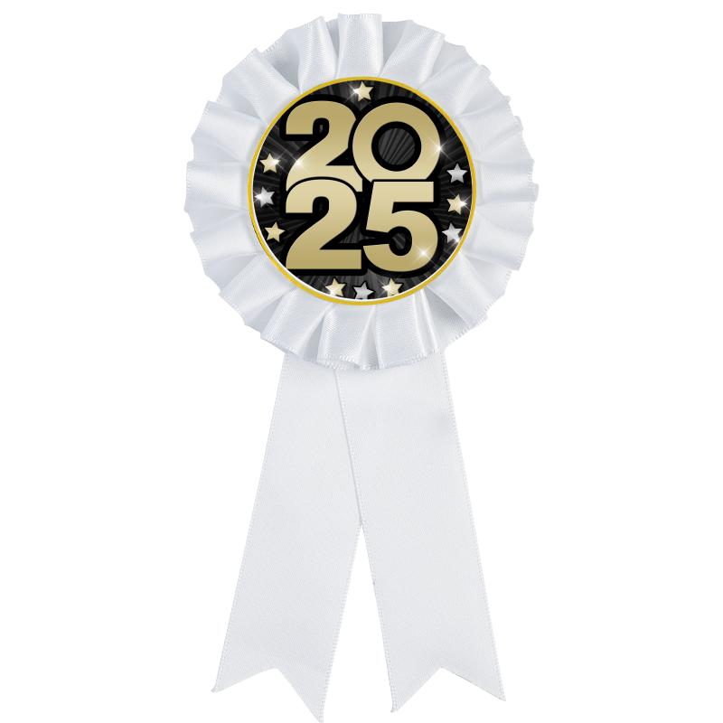 WHITE MYLAR ROSETTES