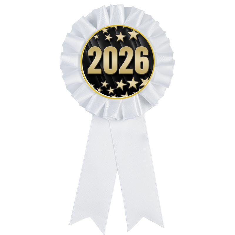 WHITE MYLAR ROSETTES