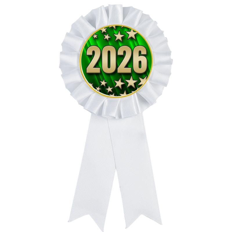 WHITE MYLAR ROSETTES