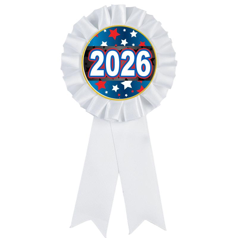 WHITE MYLAR ROSETTES