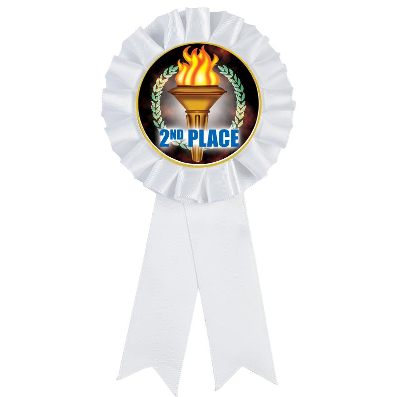 WHITE MYLAR ROSETTES