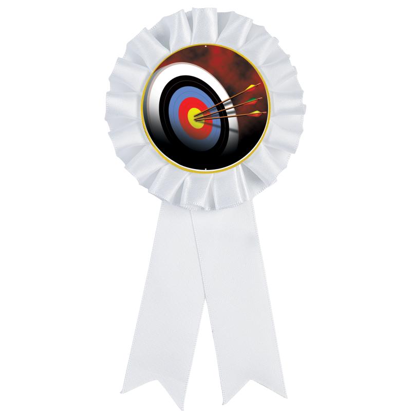 WHITE MYLAR ROSETTES