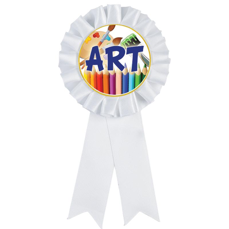 WHITE MYLAR ROSETTES