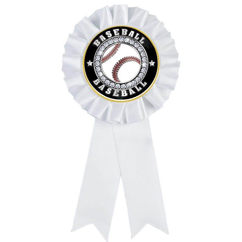 WHITE MYLAR ROSETTES