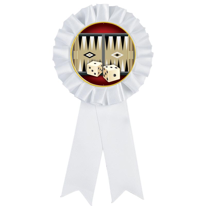 WHITE MYLAR ROSETTES