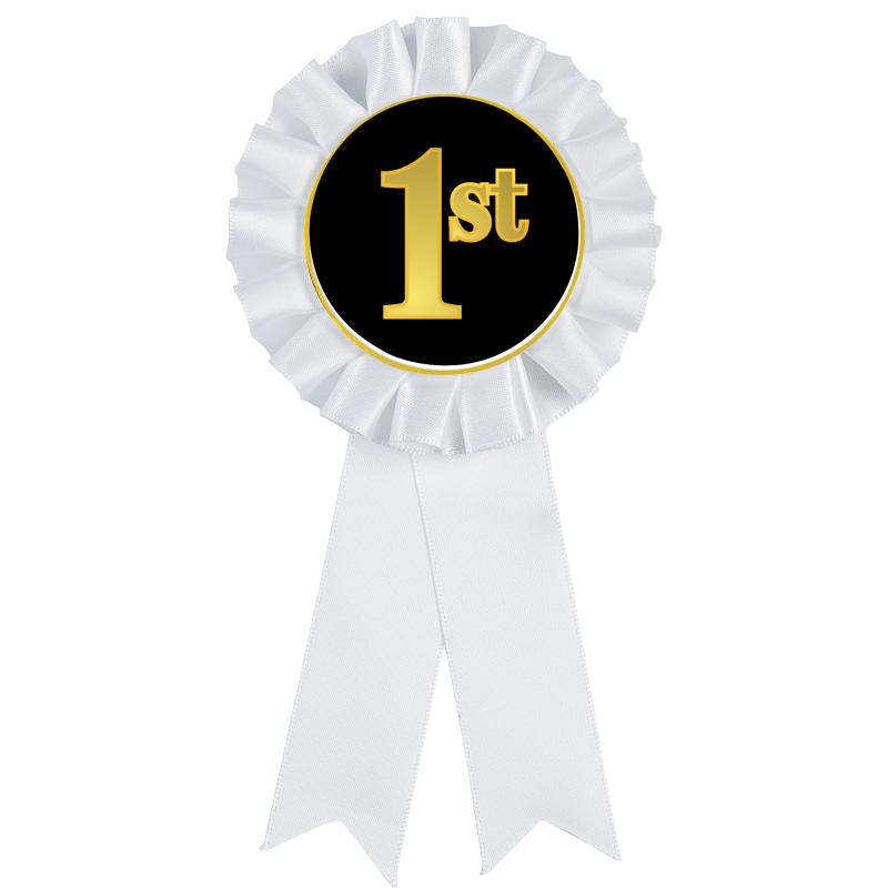 WHITE MYLAR ROSETTES