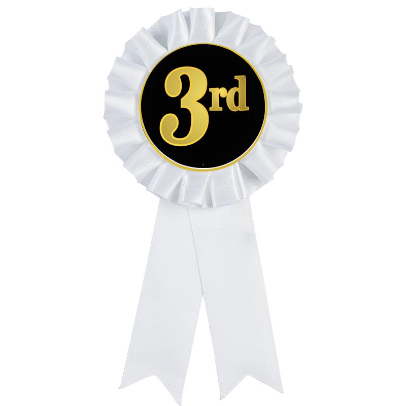 WHITE MYLAR ROSETTES