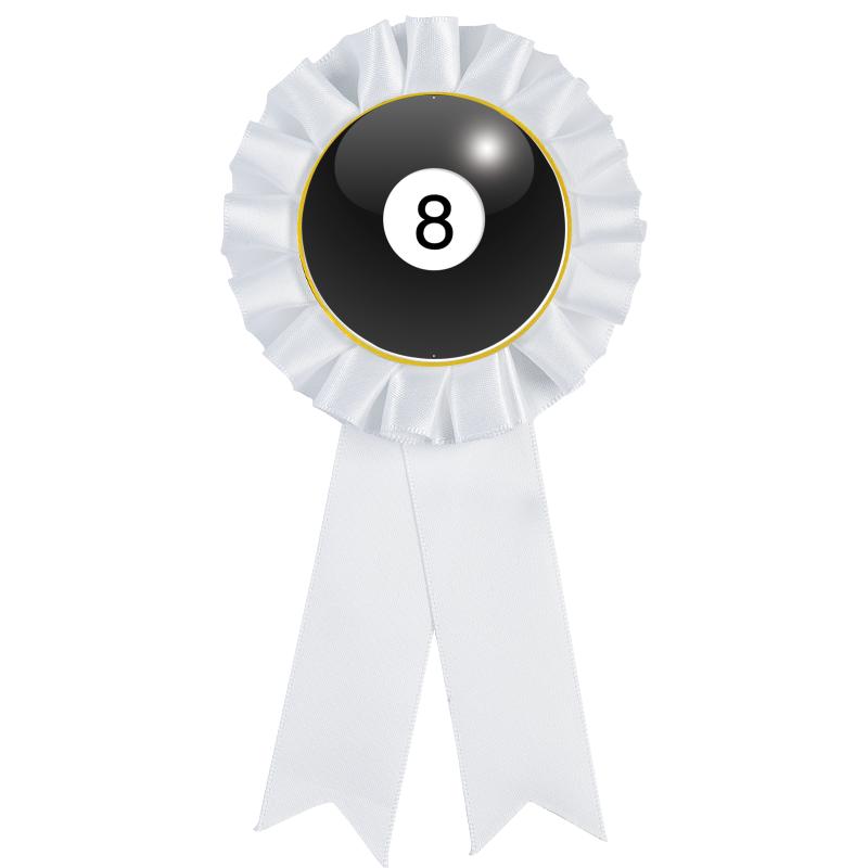 WHITE MYLAR ROSETTES