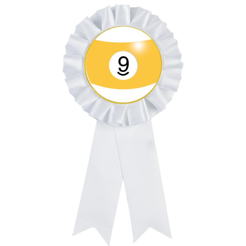 WHITE MYLAR ROSETTES