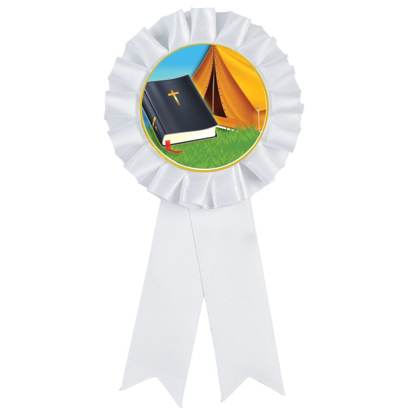 WHITE MYLAR ROSETTES