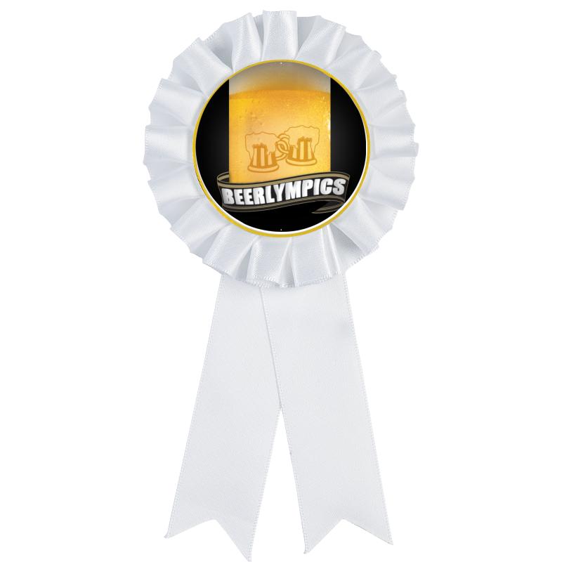 WHITE MYLAR ROSETTES