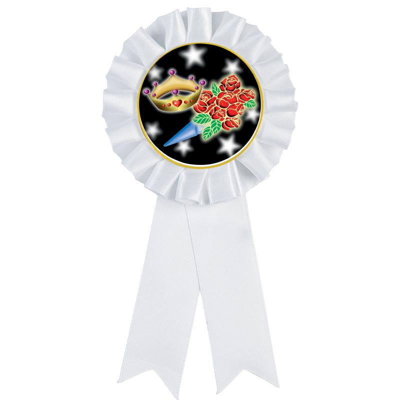 WHITE MYLAR ROSETTES