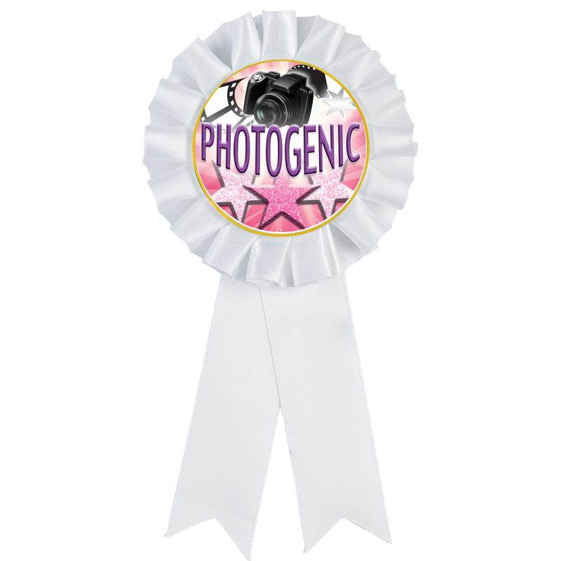 WHITE MYLAR ROSETTES