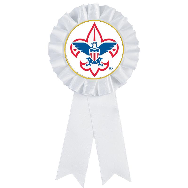 WHITE MYLAR ROSETTES