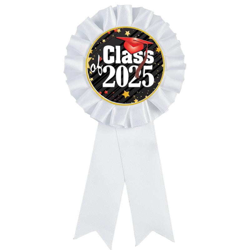 WHITE MYLAR ROSETTES