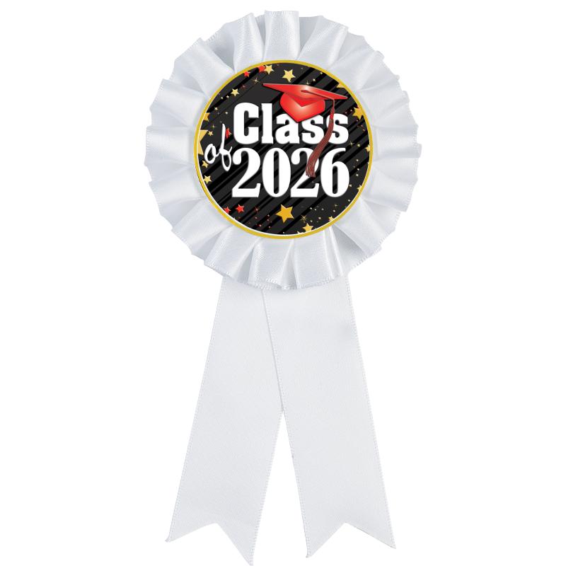 WHITE MYLAR ROSETTES