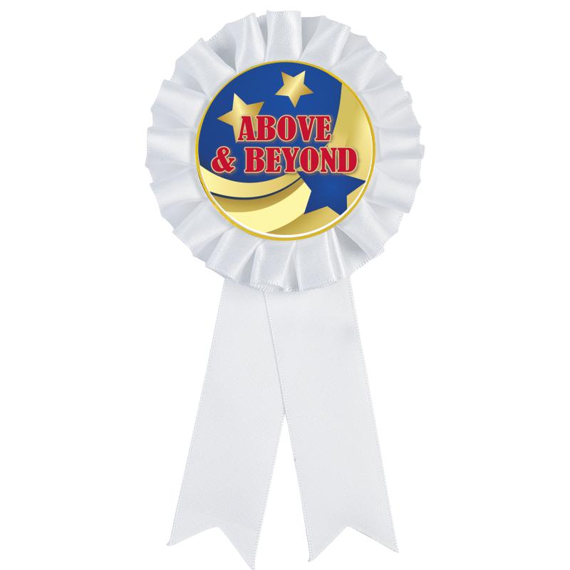 WHITE MYLAR ROSETTES