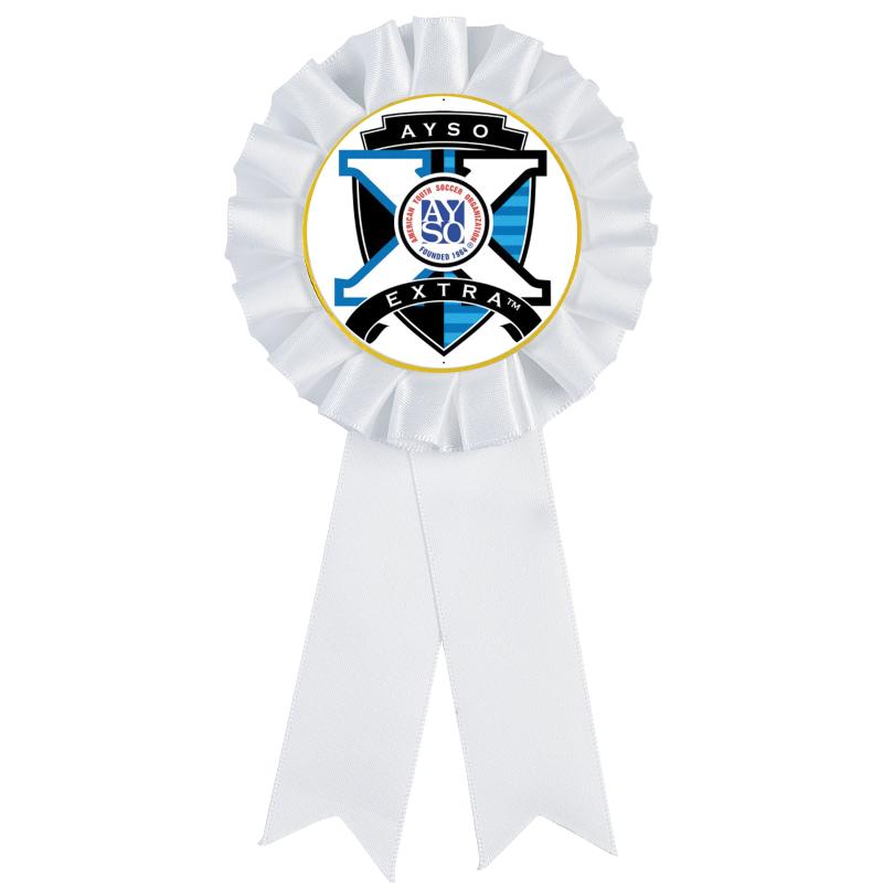 WHITE MYLAR ROSETTES