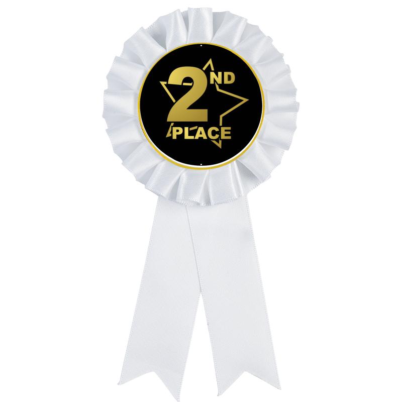 WHITE MYLAR ROSETTES