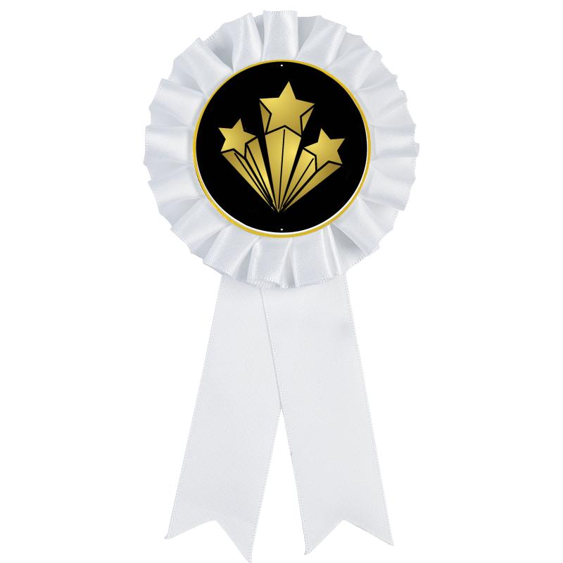WHITE MYLAR ROSETTES