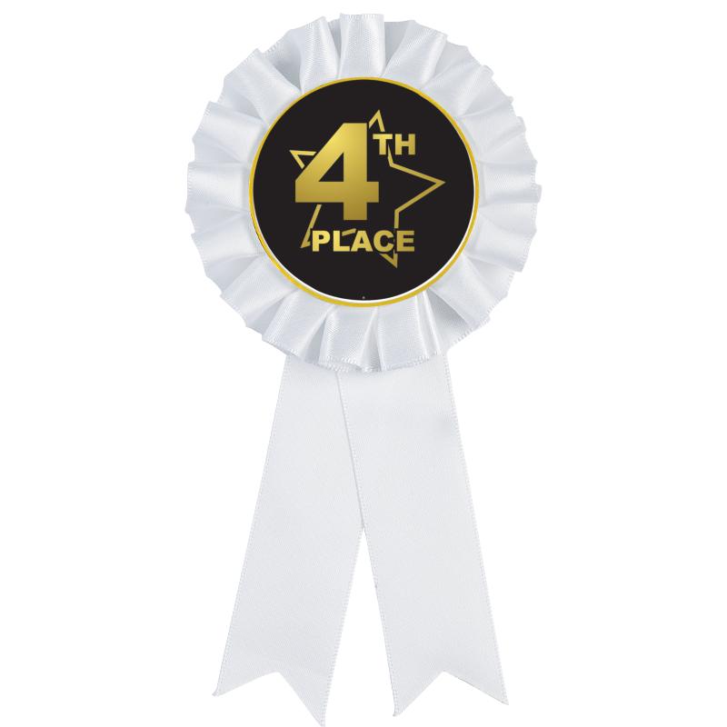 WHITE MYLAR ROSETTES