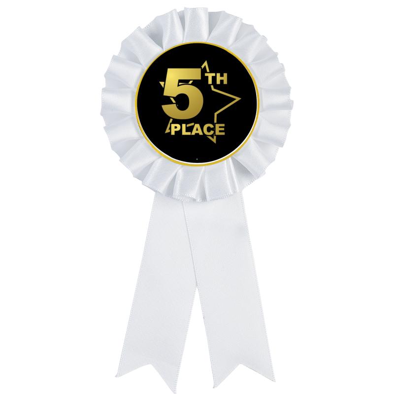 WHITE MYLAR ROSETTES